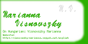 marianna visnovszky business card